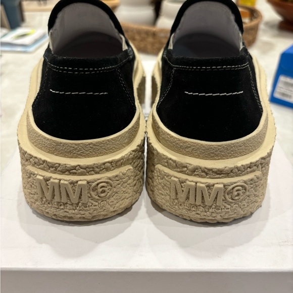 WOMEN'S MM6 MAISON MARGIELA SLIP ON PLATFORM SNEAKERS SIZE 6 BLACK *WORN ONCE* - Picture 4 of 10